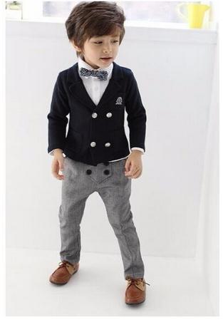 Blazers jackets for Baby boys Wedding suits Kids clothes suit Kids Lounge suit Boys Blazers suits (2 pcs)