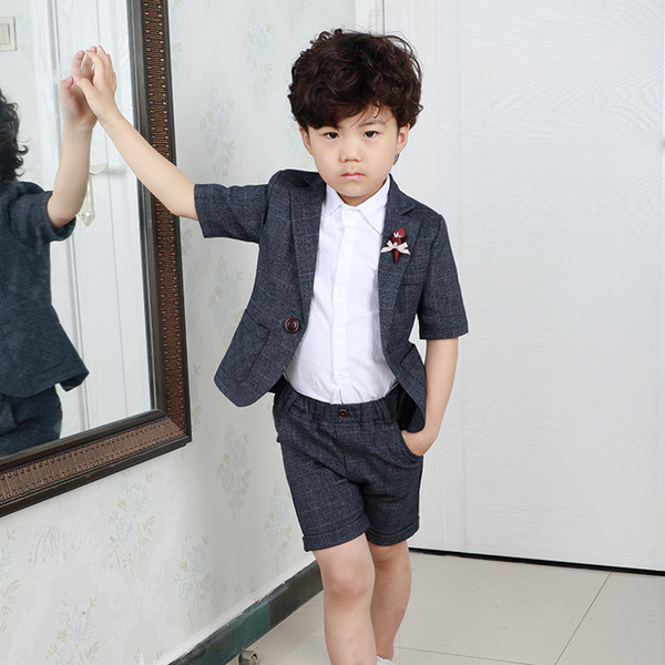 Boy Wedding Suit Boys' Tuxedo Gentlemen Boys Suits For Weddings Jacket + Shirts + Pants 3Pcs Blazers Kids Formal Clothes