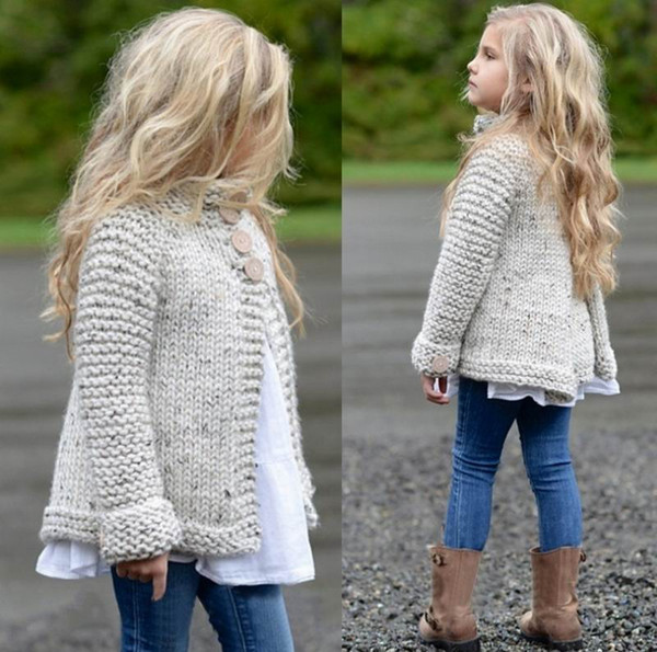 Baby Girl Cape Sweater Spring Autumn Knitting Wool Fashion Cloak Cardigan Kids Coat Baby Clothes 2-8Y E10040