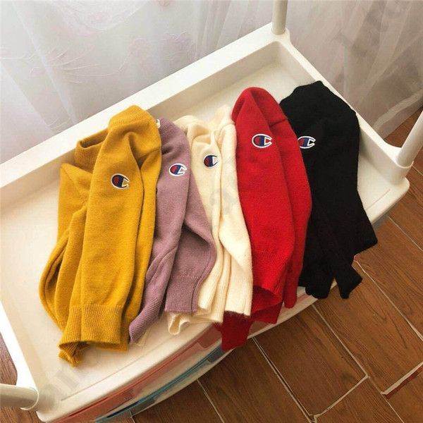 Champion Kids Sweaters Knitted luxury Designer Children Sweatshirt Autumn Winter Hoodies Kids Rabbit Knit Pullover Sweater Clothes C82606