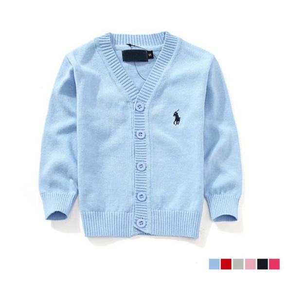 Children Sweaters High Quality 2019 Autumn Boys Girls Child 100% Cotton knit cardigans For 1-6 Ages Kids Baby Cardigan Sweaters 7 Color