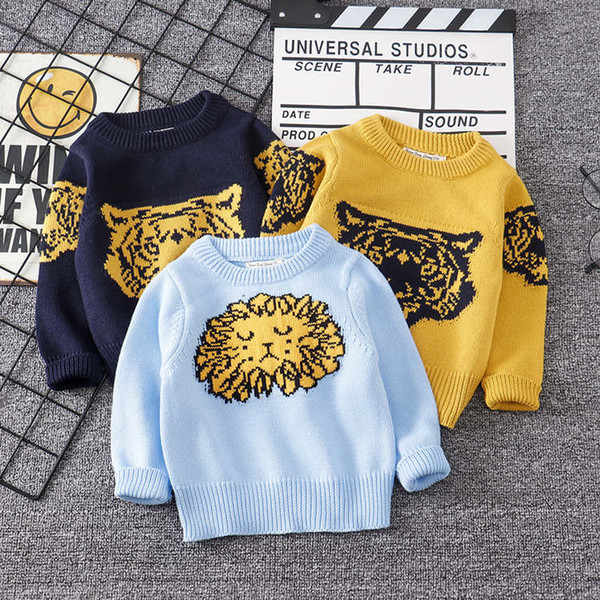 2020 brand new children long sleeve pullover sweater designer boy girl winter knitted sweater kids fashion winter clothes O-neck top