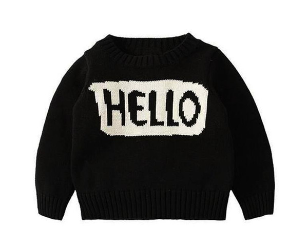 Brand Fashion New Spring autumn hello boy's Twisted Needle kids Sweater Knitted Cotton O-neck Sweater Pullover Sweater grils top