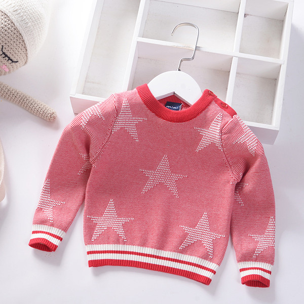 Baby Sweater 2019 Cotton Knit Pullover for Boys Casual Design Autumn Warm Kids Toddler Sweaters Infant Tops