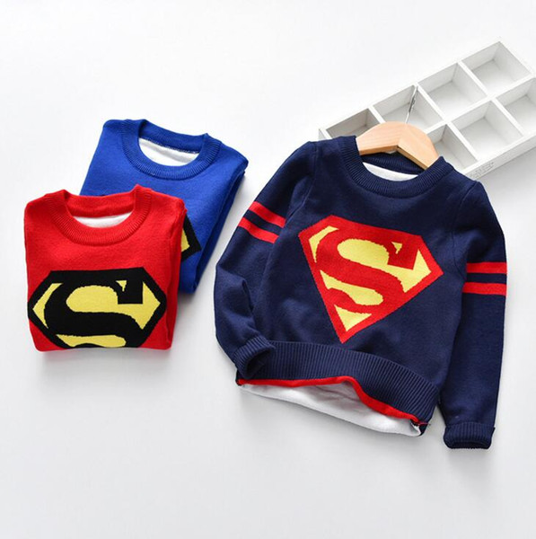 2018 autumn and winter new Korean version of the tide fan children's sweater double thick boys and girls cute cartoon sweater