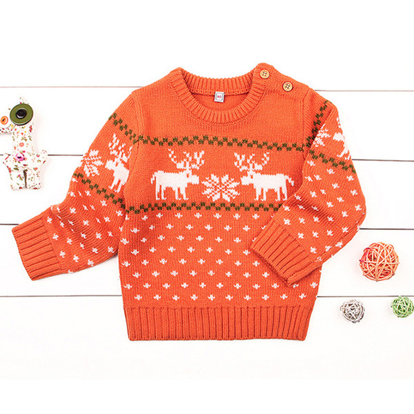 2019 Hot Sale Baby Girls Sweater Gift New Autumn/Winter Christmas Children Deer Sweater Clothes Kids Girls Cartoon