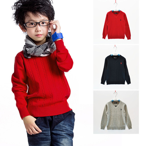 2018 Fashion Brand kids Sweater baby clothes High Quality Spring/autumn/winter School Boys And Girls Children polo outerwear Sweaters 001