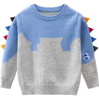 Children Designer Sweaters Kids Pullover Clothing Boys Dinosaur Sweater Girls Casual Tops Warm Keeping Clothes 2019 Autumn New Trend