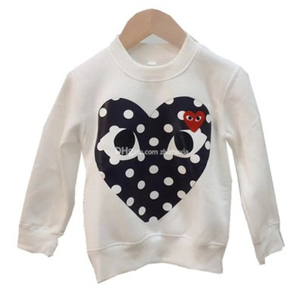 Classic Style Children Cartoon Heart Print Hoodies Boy Girl Hot Sale Pullover High Quality Spring Kids Clothing