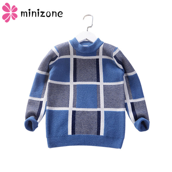 Baby Autumn Winter Boys Knit Sweaters Plaid Pullover Kids Sweaters Infant Clothing Christmas Toddler Boy Winter Tops Clothes MM8