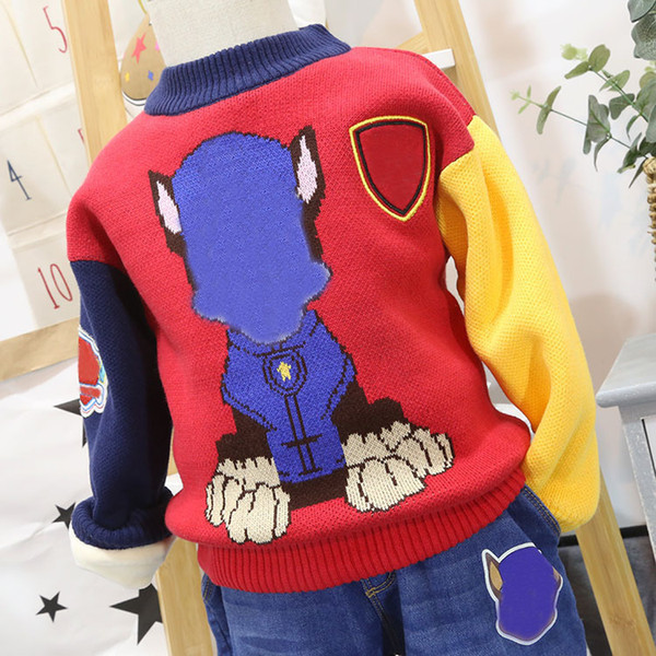 kids designer sweater boys kids luxury designer clothes baby girl Plus Velvet Thicken Sweater Thicken red Cartoon Sweaterkids hoodie