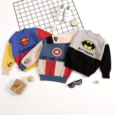 Kids Designer Fashion Sweaters Children Brand Cartoon Sweater Boys and Girls Casual Patchwork Tops Boys Luxury Clothing 2020 New Spring