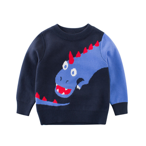 Boys Dinosaur Knitted Sweater for Winter Autumn Toddler Boy Pullover Clothes Cardigan