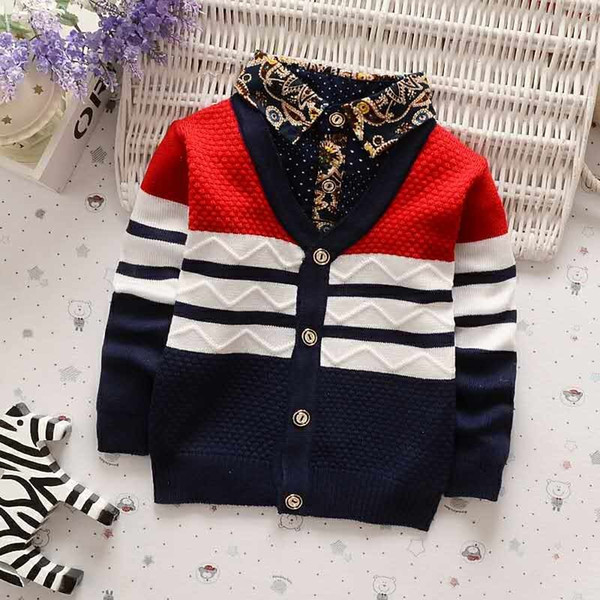 good quality Spring Autumn Children Boys Sweaters Long Sleeve Casual Baby Sweater Striped Baby Cardigan Clothes Kids Knitted Sweater