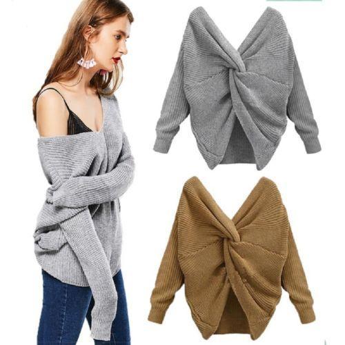 7 Colors V-neck Twisted Sweater Women's Autumn Pullovers Casual Lady Tops Long Sleeves Knit Sweaters Women Clothing MMA1286 60pcs