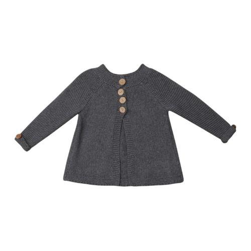 Girls Button Knitted Sweater Cardigan Cloak Coat Tops Warm Toddler Kids Girl Clothes Fall Winter Clothes 1-8T