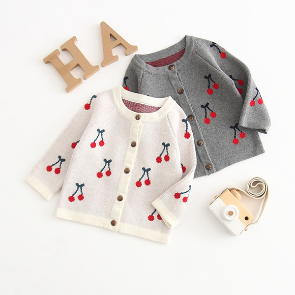 Baby Clothes Spring Summer Long Sleeve Cartoon Sweaters Cotton Baby Girl Boy Cardigan Clothes Newborn