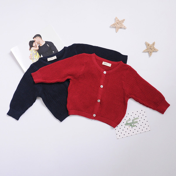 Newborn Baby Cardigan Sweater For Boys Girls Autumn Infant Girl Knitted Sweater Clothes Toddler Boy Cotton Cardigan Outerwear