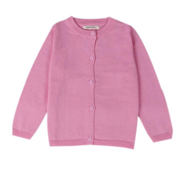 10 Color New Baby Children Clothing Boys Girls Candy Color Knitted Cardigan Sweater Kids Spring Autumn Cotton Outer Wear