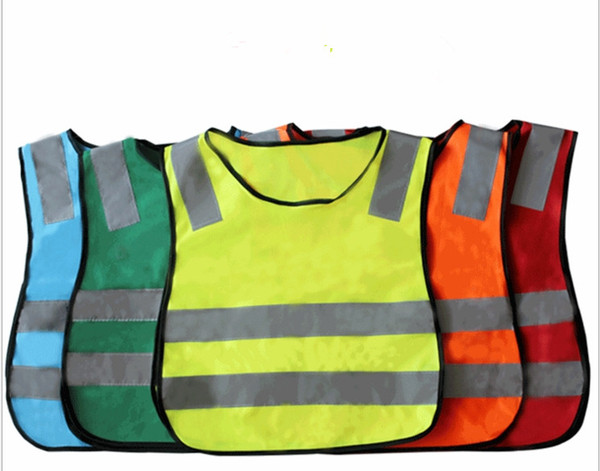 500pcs Kids High Visibility Woking Safety Vest Road Traffic Working Vest Green Reflective Safety Clothing For Children Safety Vest Jacket