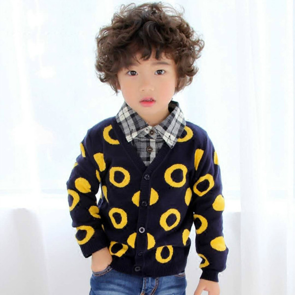 2018 boys new sweaters cardigan spring Kids Trench Coat Korean Girl jacket Children cotton children Tops Child Clothes Baby Clothing bc18207