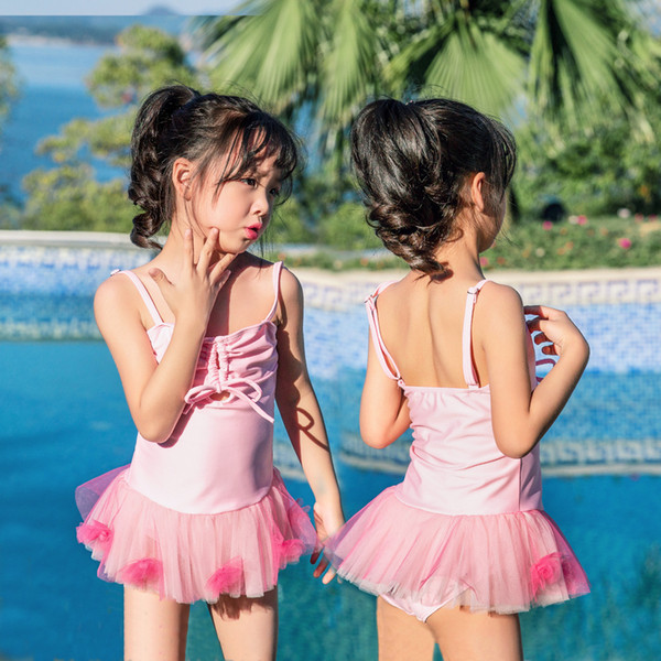 2019 Children One-piece Suits Bikini Set Kids Baby Girls Bowknot Princess Swimwear Swimsuit Bathing Suit Costume Clothing