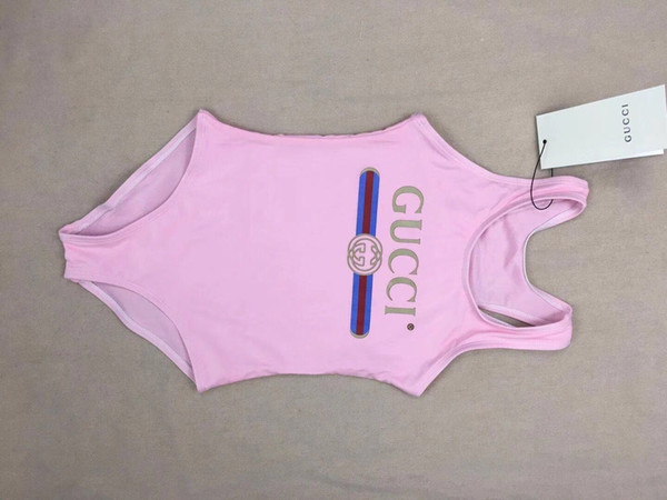 ummer One -piece Baby Girl Jump uit wimwear Printing Letter wim uit Kid Beach Clothing