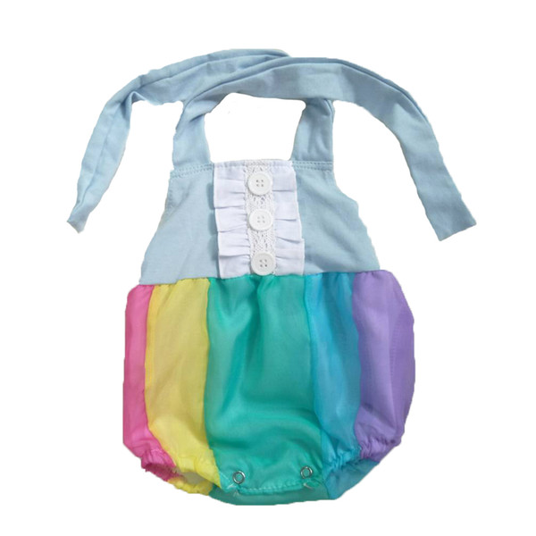 Children's girls swimwear infant bandage rainbow stitching high quality