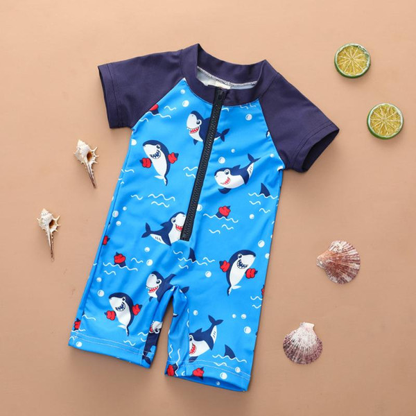 2020 Summer Baby Swimwear Toddler Kids Swimwear For Baby Boys Cartoon Swimsuit Jumpsuit Bathing Suit Outfits