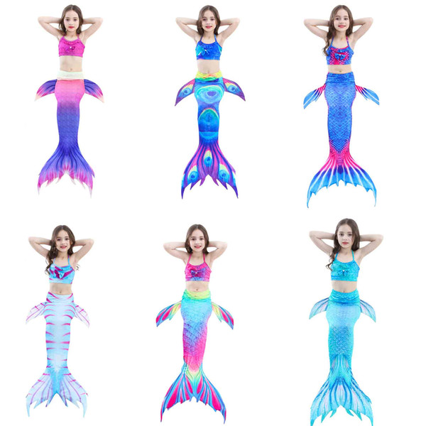 2018 New Brand Bikini Mermaid Swimsuit Swimming Suit Dress Split Swimsuit Costume Swimmable Bikini Bathing Suit