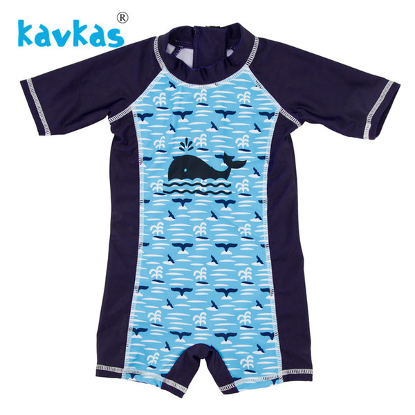 Kavkas Baby Boy Swimwear One Piece New Arrival 6m,12m,18m Old Sea Theme Short Sleeve Baby Boy Swimsuit Rash Gards Bathing Suits