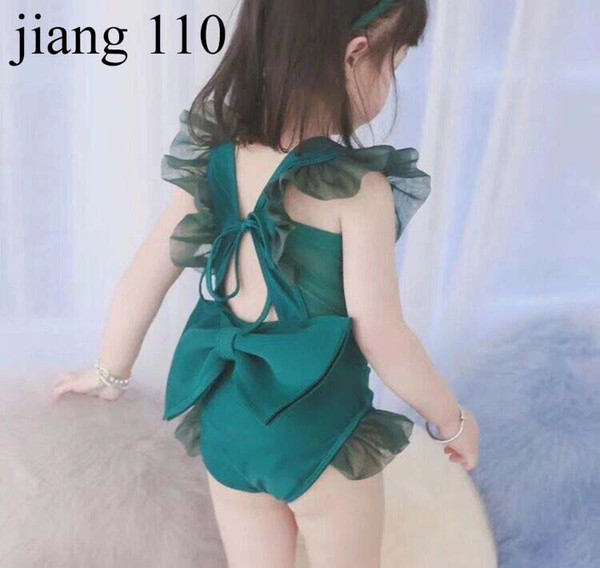 2020 Ins New Cute Baby Girls Swimsuit One Piece Children Swimwear Kids & Baby Swimsuit Gauze Bathing Suit Beach Wear Summer Style 0-7T