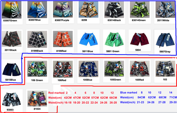 Hot Children Boys Board Shorts Plus Size Surf Trunks Swimwear Size 2 4 6 8 10 12 14 Twin Micro Fiber Boardshorts Beachwear 50P Bulk