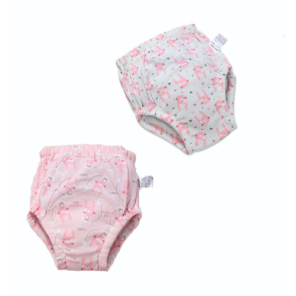 2 pcs/set Breathable Training Pants Comfortable Cotton Training Panties Washable Infants Learning Nappies Safe Baby Diapers