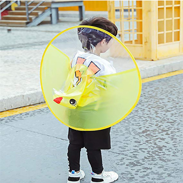 New children's raincoat yellow duck raincoat very funny raincoat the girl and boy K0396