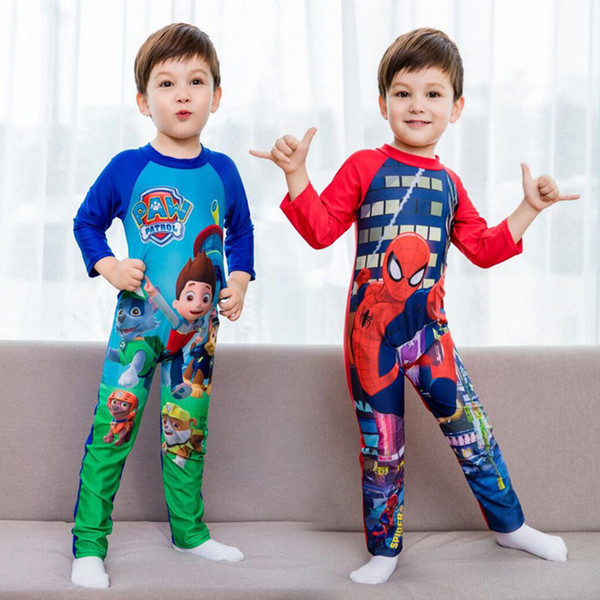 Bathing Suit For Boy Kids Swimsuit Baby Bikini Children's Swimwear Children Clothes Boys Long Sleeve Pants Spider Man Babies