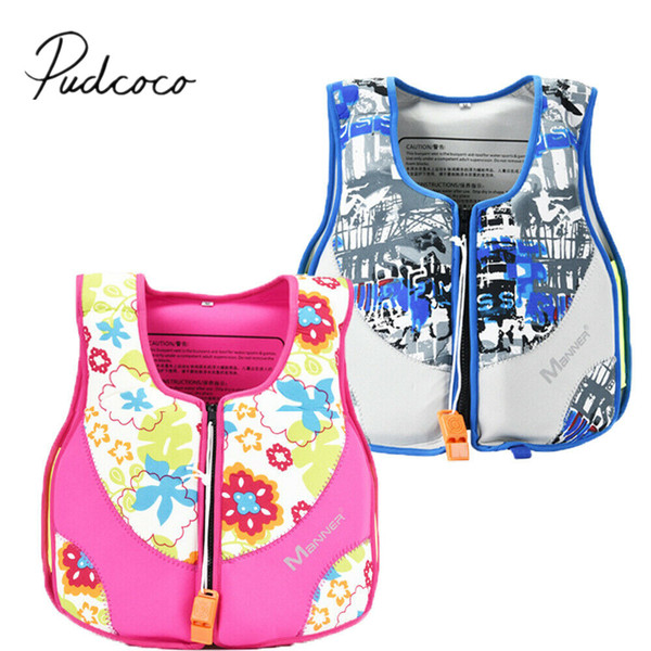 2019 Kids Swimwear Safety Life Jacket Sports Swimming Children Kid Floating Swim Aid Vest Whistle