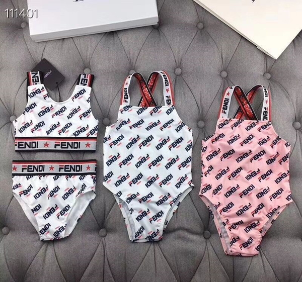 Fends Kids Designer Swimsuit One Pieces Summer Beach Swimming FF Swimwear Brand Swimsuits For Girls Boys Bathing Suit Luxury Bikini B73105