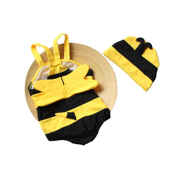 Cute honeybee children swimsuit boy girl general conjoined swimsuits baby cartoon style swimsuit boy swimwear