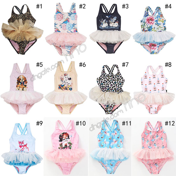 Kids Summer Swimwear Baby Girls Fashion Tutu Bikini with Swimming Cap Kids Cute One Piece Swimsuit Beach Swimming Costumes Clothes