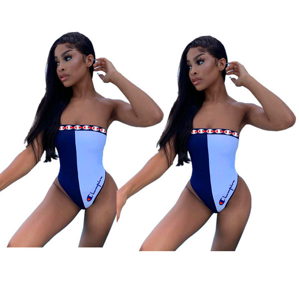 Women Champions Beach Bikini Swimwear Sexy Bathing Suits Ladies Top Quality Casual Popular Swimsuits Women One Piece Set Bathing Suit Sale