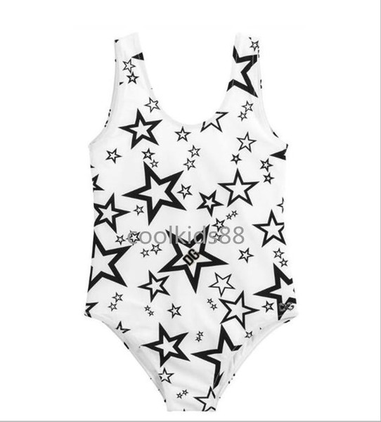 2020 Toddler Kids Swimwear Designer Tag Baby Girls Star Bikini Swimwear One-Piece Swimsuit Choses Swimming Swim Costumes