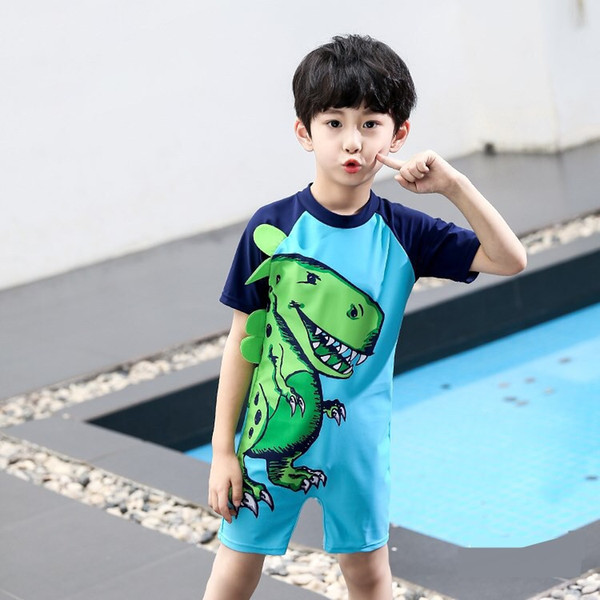 Baby Boys Swimsuit Children Beachwear One Piece Kids Baby Boy Kid Dinosaur Surfing Swimsuit Jumpsuit Bathing Suit 2Pcs Clothes Outfits