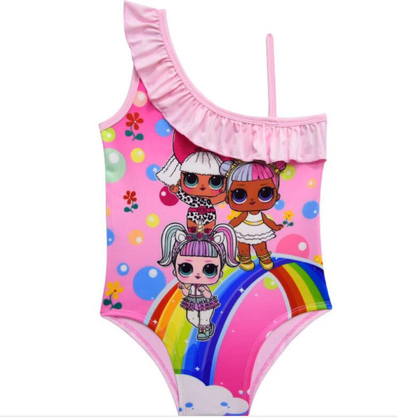 new arrivals baby girls children's swimwear one pieces girls lol prints swimwear children's swimwear kids summer swimsuit