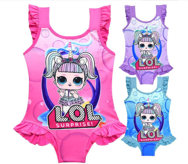 new arrivals baby girls children's swimwear 2019 new girls lol prints swimwear children's swimwear kids summer swimsuit