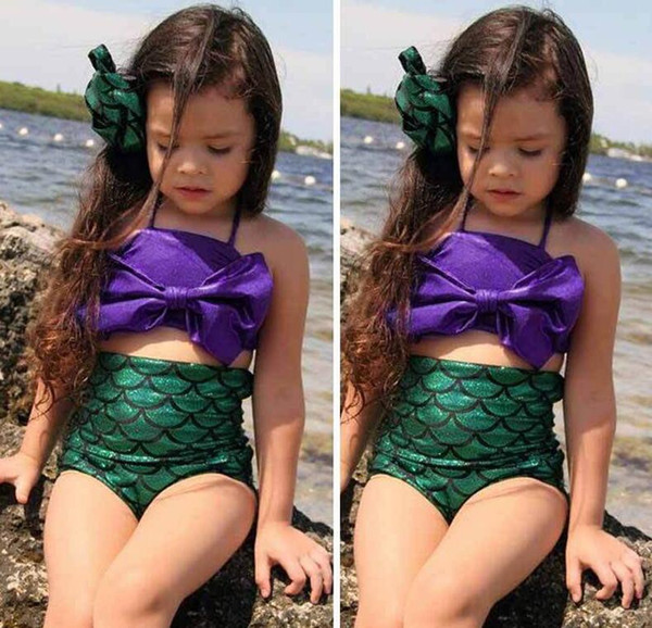 new arrivals baby girls mermaid swimsuit children girl swim wear set