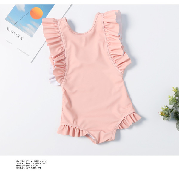 2019Children's swimwear baby one-piece swimsuit tutu beachwear