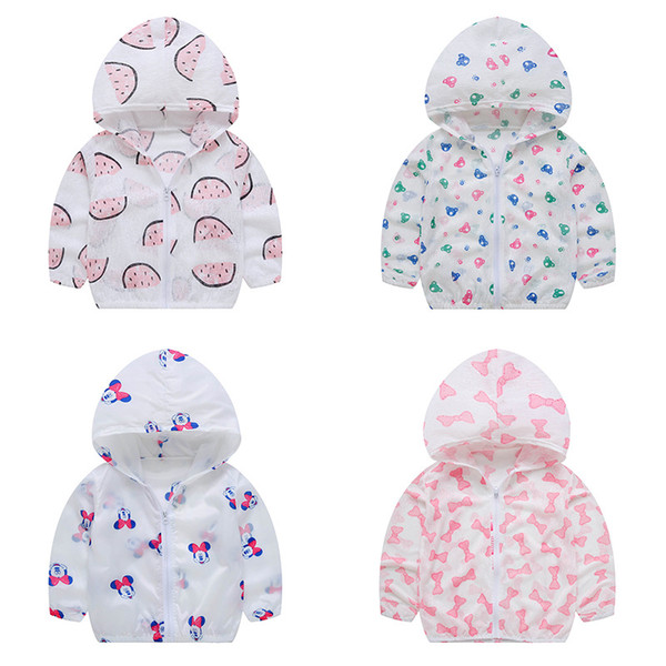 Newest Summer Jackets Children Sun-proof Coats Girls Fruits Animals Cute Sun Clothes Kids Sun-protective Summer Thin Outerwear