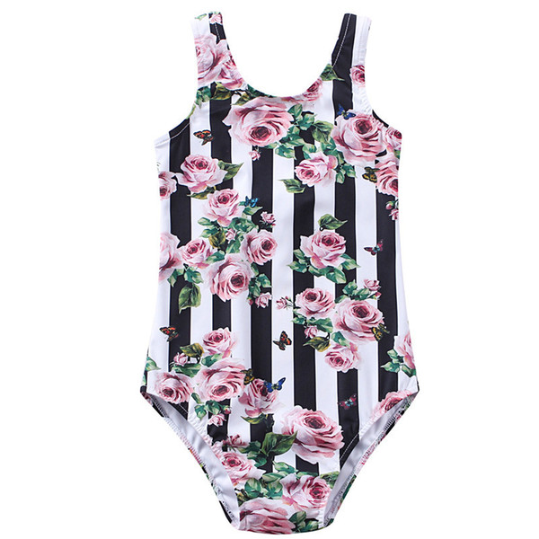 Baby Girl Summer Swimwear 2019 Brand Floral Toddler One Piece Swimsuit Girls Beach Clothes Kids Swimming Suits Children Clothing