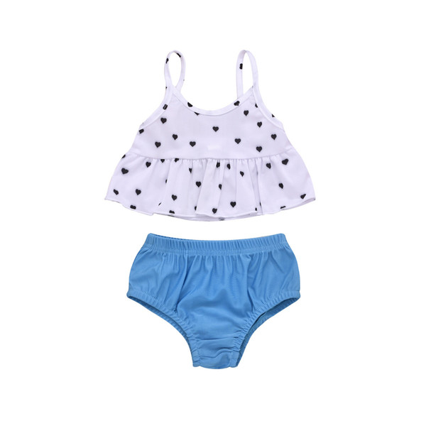 2019 Summer Cool New Sweet Girl Vacation Beach Polka Dot Swimsuit Split Swimsuit Two-piece Sportswear Spa